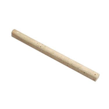 3/4 x 12 Honed Ivory Travertine Bullnose Liner.