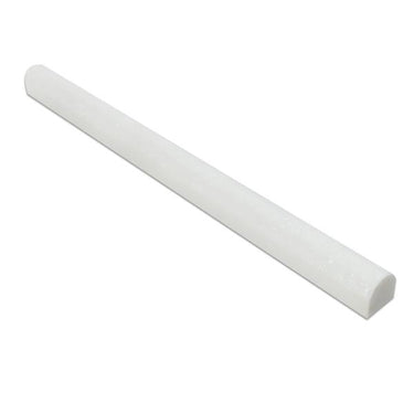 3/4 x 12 Honed Thassos White Marble Bullnose Liner.