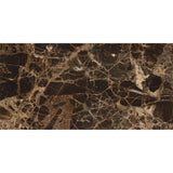 3 x 6 Polished Emperador Dark Marble Tile.