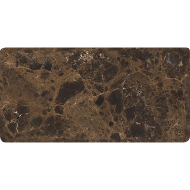 3 x 6 Tumbled Emperador Dark Marble Tile.
