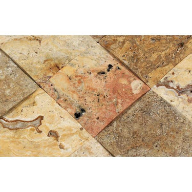 4 x 4 CNC-Arched Scabos Travertine Tile.