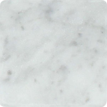 4 x 4 Tumbled Bianco Carrara Marble Tile.