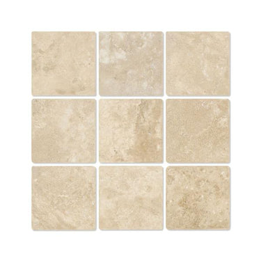 4 x 4 Tumbled Durango Travertine Tile.