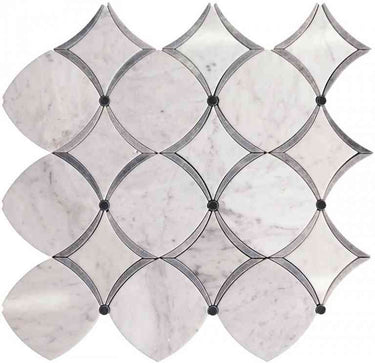 WATERJET TRELLIS 7 stone Mosaic Tile.