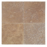 Noce Travertine 16x16 3cm Tumbled Paver.
