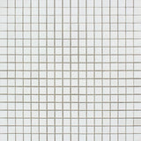 5/8 x 5/8 Polished Thassos White Marble Mosaic Tile.