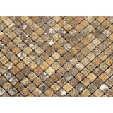 5/8 x 5/8 Tumbled Scabos Travertine Mosaic Tile.