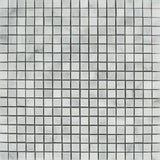 5/8 x 5/8 Polished Bianco Mare Marble Mosaic Tile.