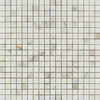 5/8 x 5/8 Honed Calacatta Gold Marble Mosaic Tile.