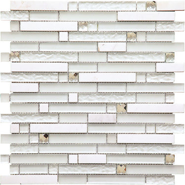 ALASKA ICICLE glass, stone Mosaic Tile.