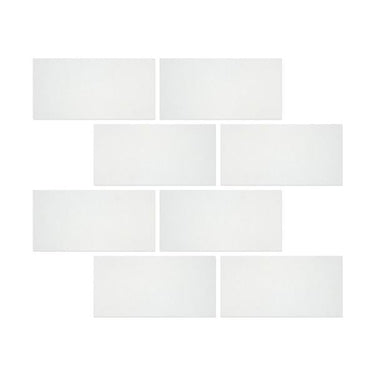 6 x 12 Polished Thassos White Marble Tile.