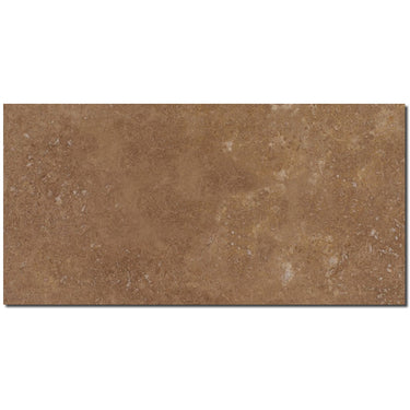 Noce Travertine 12x24 Filled Honed Straight Edge Tile.
