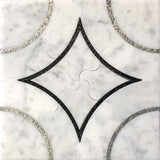 WATERJET ALCAMO Bianco Carrara 12x12 Mosaic Tile.