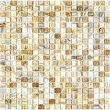MIX 0.6" Amber Amber AM207(m) Glass Mosaic Tile.