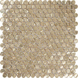 GLAMOUR RONDA GOLD Glass Mosaic Tile.