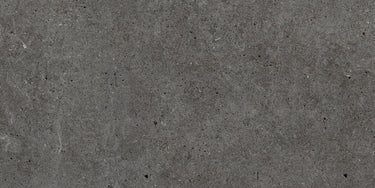 Black Roca Stone Basel floor tile in 12x24-inch size with a sleek, modern design and matte finish.