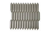 CC Mosaics +TENDER GRAY 3D PICKET 1X4 Porcelain Mosaic Tile.