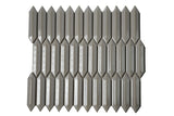 CC Mosaics +TAUPE 3D PICKET 1X4 Porcelain Mosaic Tile For Wall.