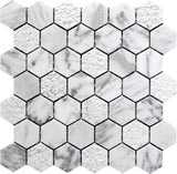 BALI INDI CARRARA Bianco Carrara Mosaic Tile.