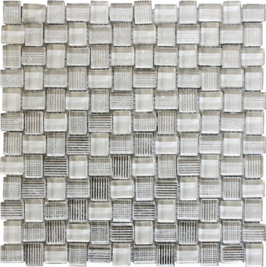 BALI BATIK CARRARA Glass Mosaic Tile.