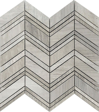 BALI BALIAN WOODEN GRAY Wooden Gray Mosaic Tile.