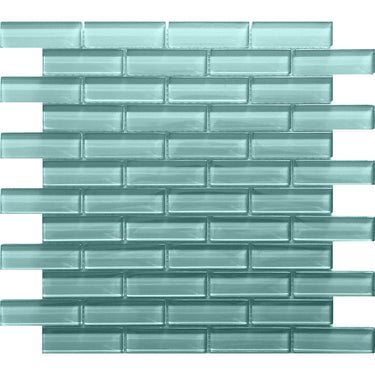 COLOR PALETTE AQUA 1X3 BRICK GLOSS glass Mosaic Tile.