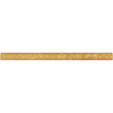 3/4 x 12 Honed Gold Travertine Bullnose Liner.