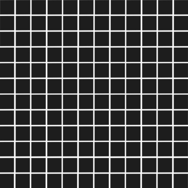 CC MOSAICS BLACK 1X1 SQUARES 12X12 MOSAIC.