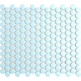 Calypso Blue Penny Round Mosaic Tiles - MosaicBros.com