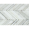 Calacatta Gold Polished Marble Large Chevron Mosaic Tile w/ Calacatta Gold Strips - MosaicBros.com