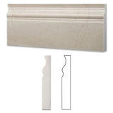 4 3/4 x 12 Polished Crema Marfil Marble Baseboard Trim - MosaicBros.com