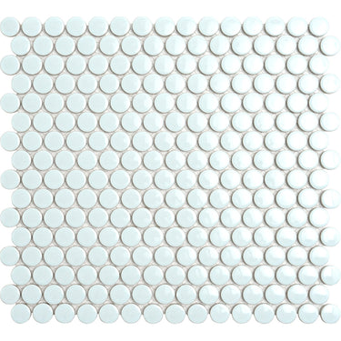 Daylight Green Penny Round Mosaic Tiles - MosaicBros.com