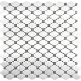 DC METRO CRYSTAL CITY Eastern White / Bardiglio Nuvolato Mosaic Tile.