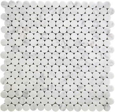 DC METRO LOGAN CIRCLE Bianco Carrara Mosaic Tile.