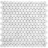 DC METRO LOGAN CIRCLE HONED Bianco Carrara Mosaic Tile.