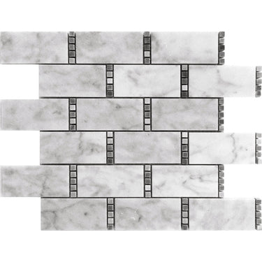 DC METRO ARLINGTON Bianco Carrara/ Bardiglio Nuvolato Mosaic Tile.