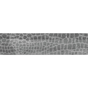 ARTISTIC ETCHED ALLIGATOR SILVER GRAY Limestone Mosaic Tile.