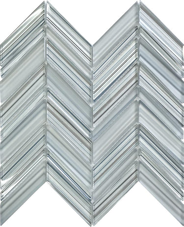 ICELAND ALDA CHEVRON Glass Mosaic Tile.