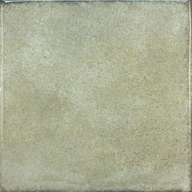 Roca Olaria Green Leaf 2x6 bullnose wall tile showing green leaf patterned ceramic surface with rounded edge detail.