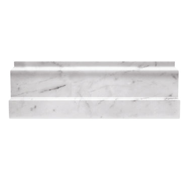 MOLDINGS CARRARA METRO BASE Bianco Carrara Mosaic Tile.