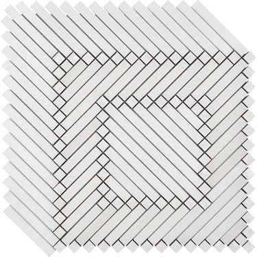 MICRONESIA YAP Thassos, Royal White, Shell Mosaic Tile.