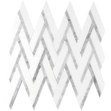 MYKONOS OLYMPUS Thassos/Bianco Carrara Mosaic Tile.
