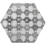 MOVEMENT HEXAGON DECO GREY Porcelain Mosaic Tile.