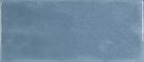 Roca Maiolica Bright Blue Steel wall tile, 4x10 inches, featuring a vibrant blue and steel pattern for decorative wall application