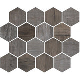 OREGON AGATA HEX Porcelain Mosaic Tile.