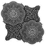 PANTHEON FLOREALE BLACK stone Mosaic Tile.