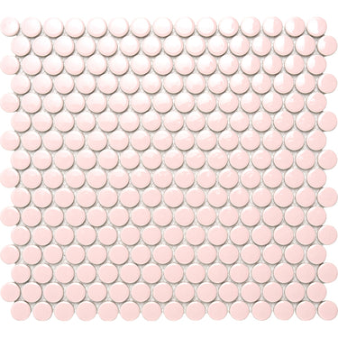 Pink Penny Round Mosaic Tiles - MosaicBros.com