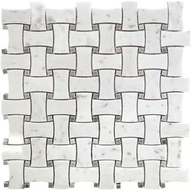 SEATTLE BEACON HILL Bianco Carrara/ Bardiglio Nuvolato Mosaic Tile.
