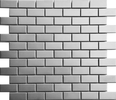 SILVER BRUSHED BRICK MOS 12X12.