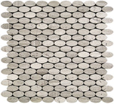SAVANNAH QUENELLE Wooden Gray Mosaic Tile.